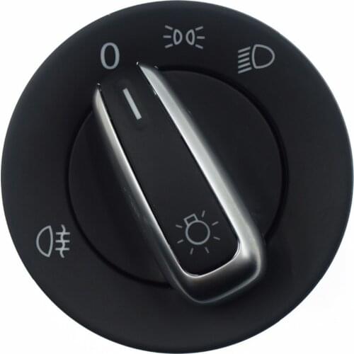 Chrome Headling Fog Lamp Control Switch For VW Caddy III Touran Jetta Golf V VI 5 6 Jetta Passat B6 CC Rabbit OEM 3C8 941 431B