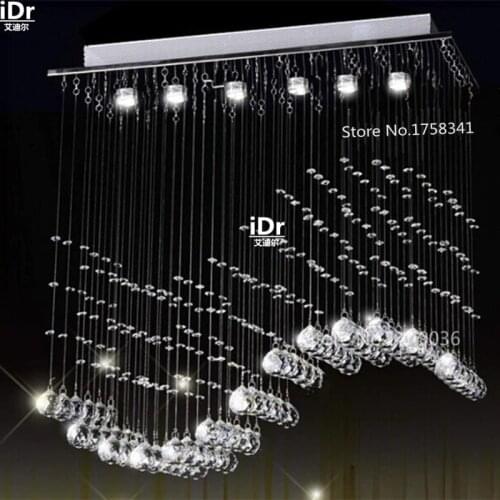 Limited sales Quality assurance k9 Crystal chandelier Modern Decorated Restaurant Curtain lights L:700mm*W:200mm*H:800mm