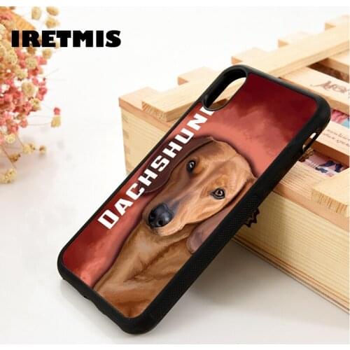 Iretmis 5 5S SE 6 6S Soft TPU Silicone phone case cover for iPhone 7 8 plus X Xs 11 Pro Max XR Dachshund - Weiner Dog Pet