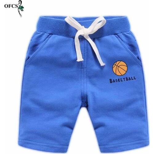 Hot Sale Solid Kids Trousers Children Pants For Baby Boys Summer Beach Loose Shorts Kids Clothing Sports Shorts Retail size2-12T