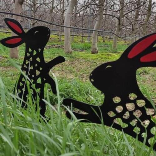 Diy Metal Art Tequila Rustic Sculpture Garden Yard Sculpture Home Decor Bunny garden sign outdoor decoration Garden decoration