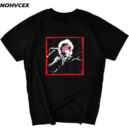 Bob Dylan Classic Rock Print Funny Casual Short Sleeve Top Hipster Tees Summer Mens T Shirt
