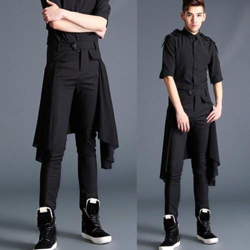 Autumn and Winter Tide Mens Personality Pants Mens Feet Pants Casual Pants Hair Stylist Clothing Fashion Mens Clothing 2020