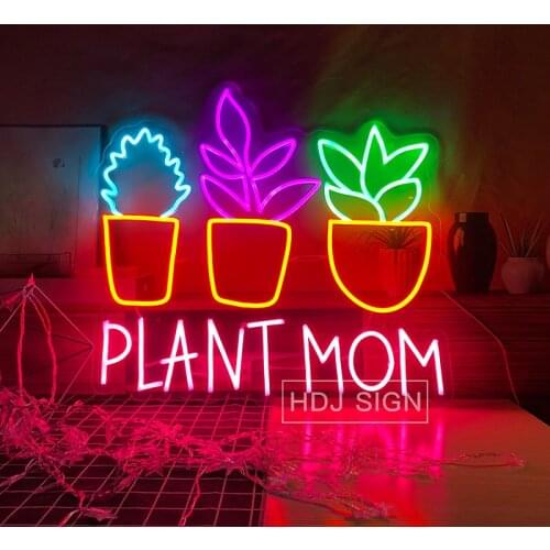 Plant Custom Neon Sign LED Art Wall Decor For Childrens Room Store Club Christmas Halloween Party Neon Light