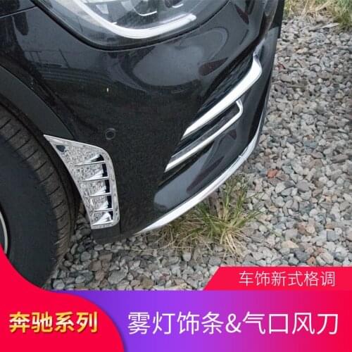Suitable for Benz Mercedes 2020 Glc260l Glc300l Modified Amg Fog Light Decoration Strip Forward Port Side Wind Blade Tail Throat