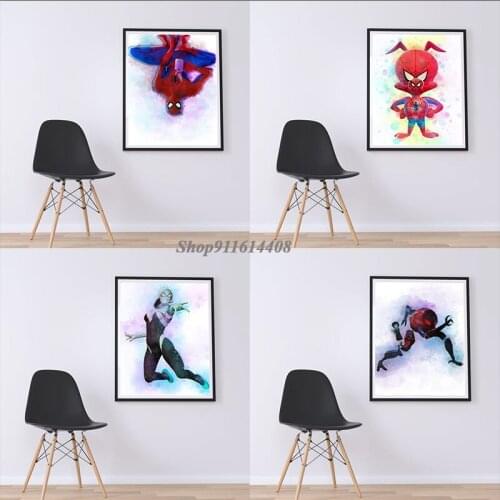 Avengers Posters Prints Marvel Superher Watercolor Canvas Painting Wall Art Captain America Wall Decor Pictures for Living Room