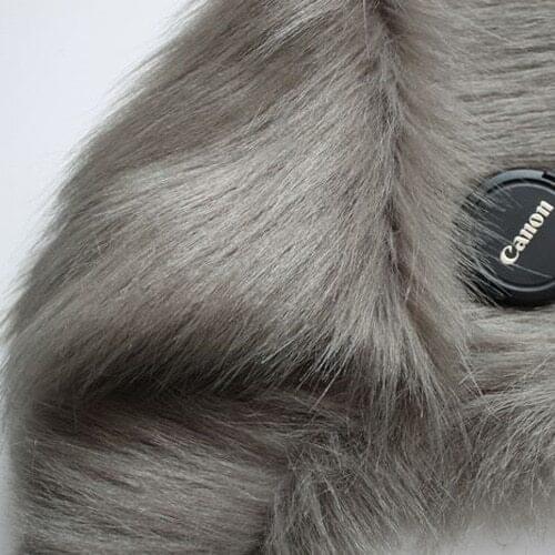 Dark Gray Shaggy Faux Fur Fabric (long Pile fur) Costumes Fur Coat Fur Collar 36"x60" Sold By The Yard Free Shipping