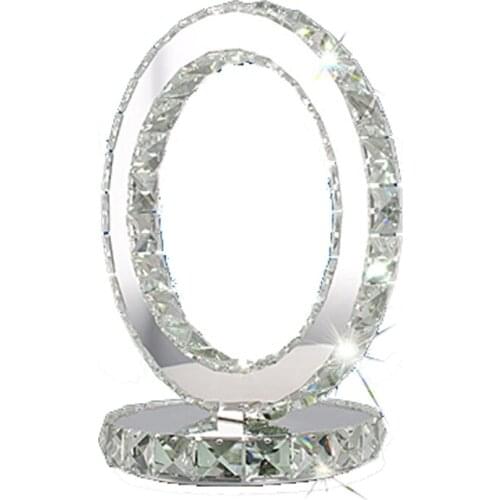 Modern Bedlamp Led Lighting Bedside Cabinet Table Lamp Stainless Steel Crystal Desk Lamps