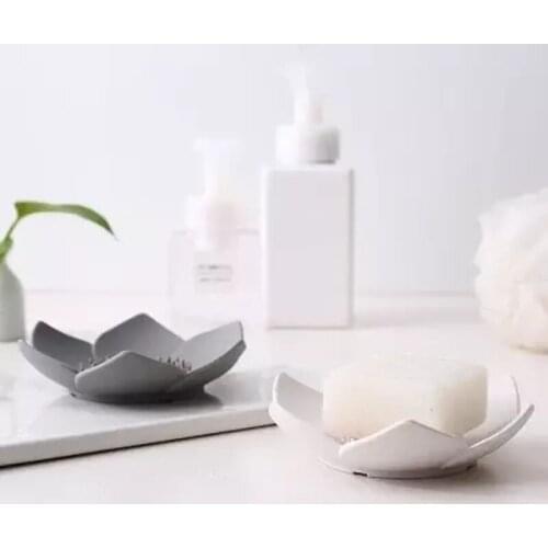 Waterfall Shape Plastic Soap Dish Bathroom Accessories Drain Soap Box Shower Soap Holder Draining Kitchen Sink Sponge Holder