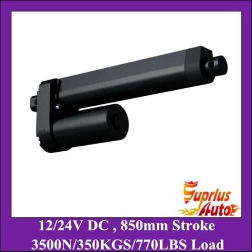 High quality 850mm long stroke 3500N/350KGS heavy load 8mm/s speed 12V DC black linear actuator