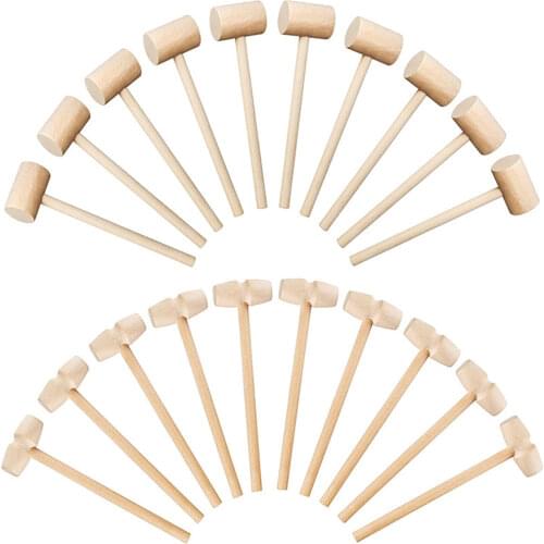 10-100 Pcs Mini Wooden Hammer Wood Mallets for Seafood Lobster Crab Leather Crafts Jewelry Crafts Wood Craft Wood Craft Tools