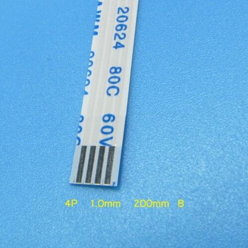 10pcs FFC Cable 200mm Length Width 5mm reverse 4Pins 4P 1mm Pitch FFC Ribbon Flat Cable Reverse Direction AWM 20624 80c 60v vw-1