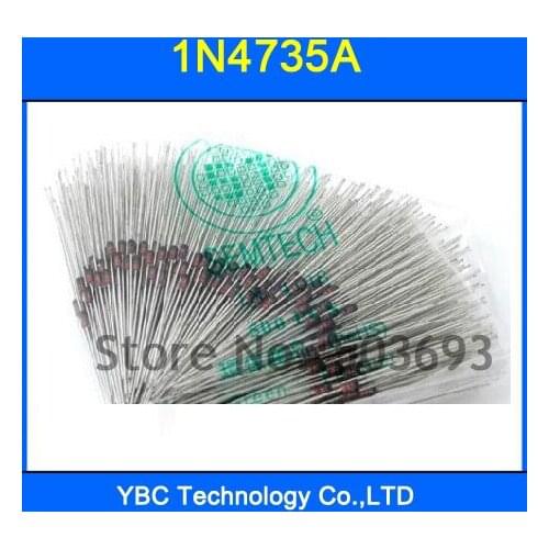 1000pcs/lot 1N4735A IN4735A 4735 1W 6.2V Voltage Regulator Diode