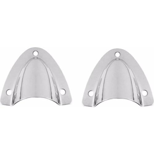2Pcs Stainless Steel Midget Clam Shell Wire Cable Vent Cover Hose for Rowing Boat Marine Yacht Surfing Water Sport