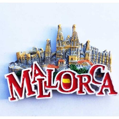Palma Cathedral Bellevue Castle, Mallorca, Spain 3D Fridge Magnets Tourism Souvenirs Refrigerator Magnetic Stickers Home Decor