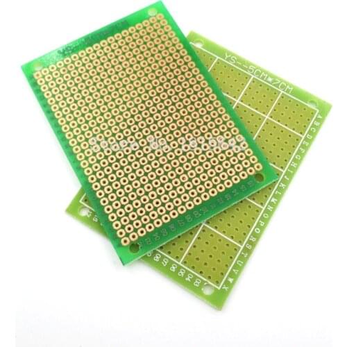 5PCS/LOT 5*7CM Single Side PCB Board Glass Fiber Green PCB Circuit Board 5x7cm