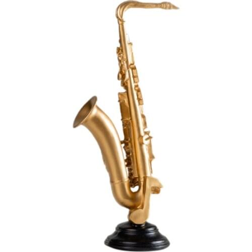Accessories Living Room Decoration Ornament Retro Saxophone Statue Resin Ornament Vintage Home Decor
