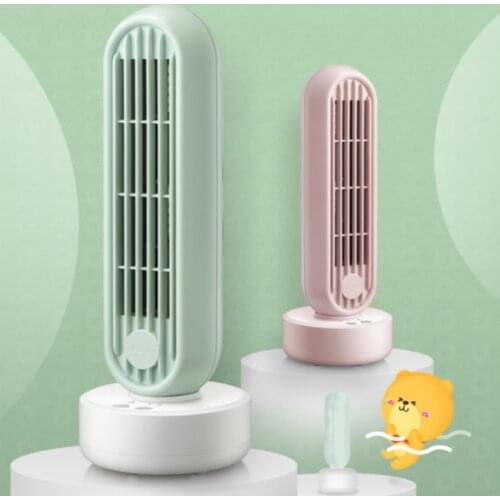 Bear Brand New Tower Fan Mini No Leaf Can Shake Head Air Conditioner Small Fan Desktop Suitable for Office Desktop High Quality