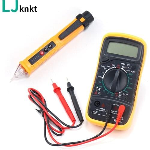 Digital Multimeter Ture RMS AC DC NCV Smart Multimetro Tester Ohm Capacitance Hz Voltage Meter Flashlight With Test Pen 12V