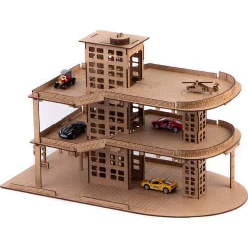 Wood With Lift Car park 66 piece