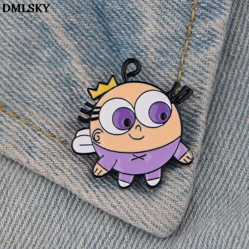 DMLSKY Cartoon Enamel Pins and Brooches Lapel Pin Backpack Bags Badge Clothing Decoration Gifts M4369