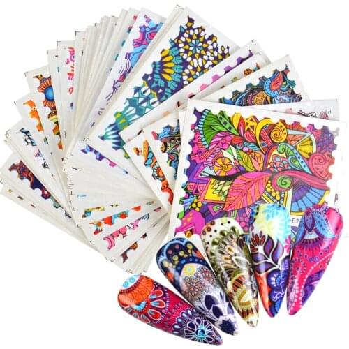Hot!! 3D Nail Art Stickers Sexy Girl Face Image Self Adhesive Transfer Stickers Abstract Lines Leaves Black Flower Nail Decals