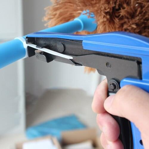 Width: 2.4-4.8mm,thick:1.6mm)Nylon Cable Tie Pliers Gun HS-600A Automatic Tightening Cutting Tool Bundling Wire Harness Pliers