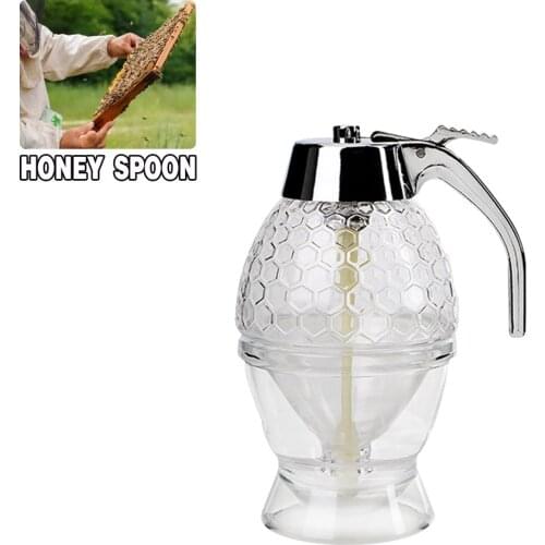 Honey Squeeze Bottle Container Bee Drip Dispenser Storage Pot Stand Holder Syrup Cup Beekeeping Tools For Beekeeper Supplies