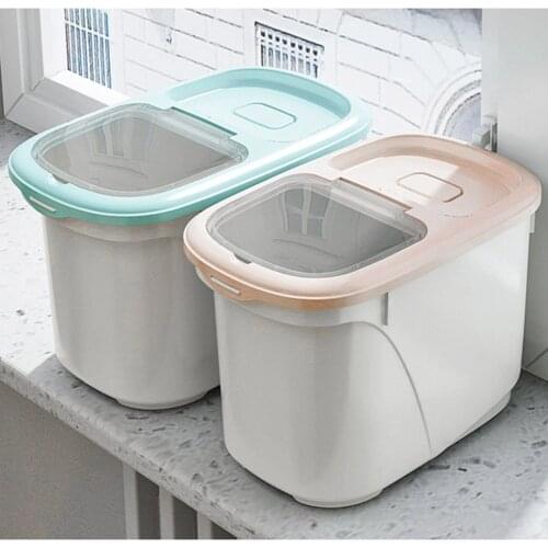 5kg Cereal Food Grain Container Box Flip Cover Kitchen Household Sealed Multi-function Dispenser Rice Bucket Storage Box
