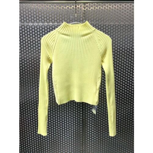 Fashion 2021 New Ladies Long Sleeve Sexy Casual Solid Color Open Back Knit Top 1119