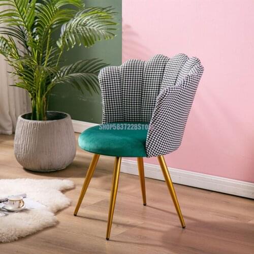 Nordic Simple Makeup Chair Net Red Ins Light Luxury Dining Chair Family Bedroom Girl Princess Chair Manicure Armchair