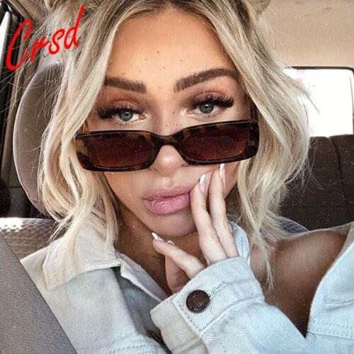 CRSD 2020 Fashion Squar Frame Eyeglasses Luxury Brand Rectangle Sunglasses Female Chic Shades Men Ladies Candy Color Streetwear