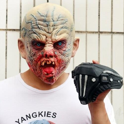 Scary Halloween Mask Latex Variable Face Mask Anonymous Mask Creative Horror Mask Cosplay Headgear Props Halloween Party Supplie