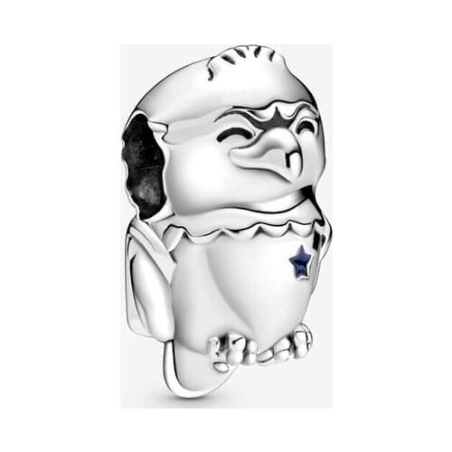 2020 Autumn New s925 Sterling Silver Bald Eagle Charm Fit Original 3mm Charms Bracelet For Women DIY Jewelry Making S1575-5