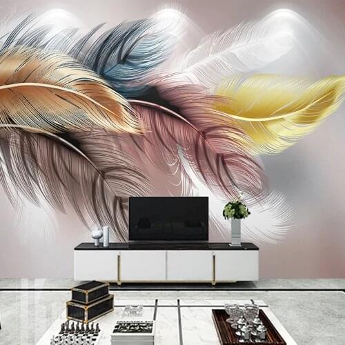 Custom 3D Photo Wallpaper Creative Feather Mural Modern Bedroom Living Room Sofa TV Background Wall Art Fresco Papel De Parede