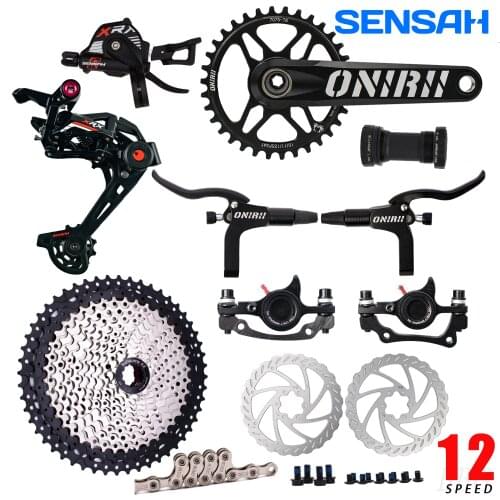 SENSAH 12 Speed Bicycle MTB Shifter Rear Derailleur Bike Disc Brake 1X12 Groupset Crankset Cassette Chain XT SLX DEORE M6100 New