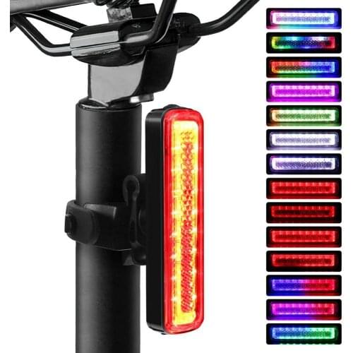 Bicycle Tail Light LED Warning USB Rechargeable COB Lamp Bead 14 Lighting Modes фара для велосипеда accesorios bicicleta 자전거용품