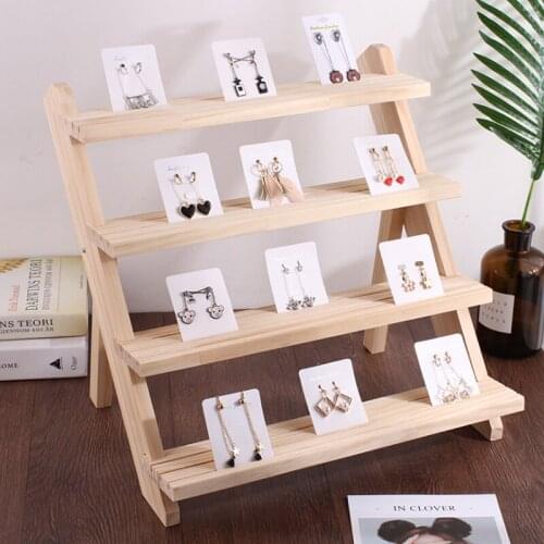 High-grade Log Detachable Ring Earrings Jewelry Display Stand