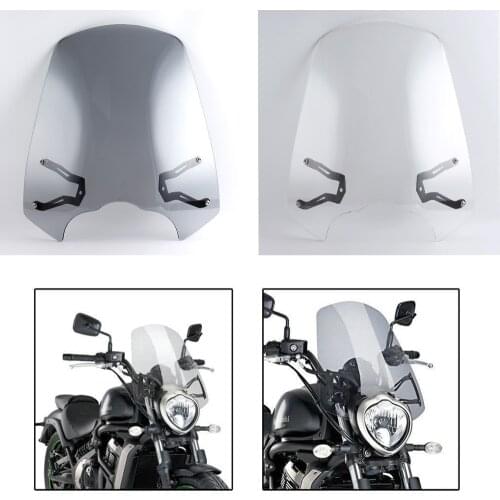 ABS Motorcycle Windscreen Windshield Protection Cover with Mounting Bracket For 2015 2016 2017 2018 Kawasaki Vulcan S 650 EN650