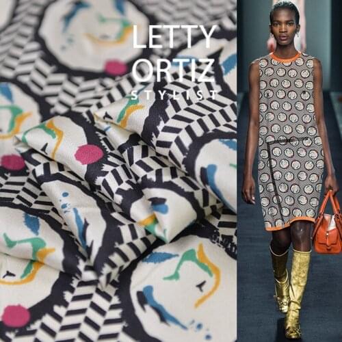 1 Meter Walking Wonderland Painted Silk Twill Texture Luxury