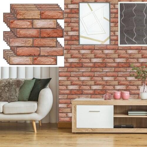 3D Waterproof Wall Stickers Stereo Foam Wallpaper Panel Self Adhesive DIY Home Decor Living Room Bedroom TV Backdrop Decorative