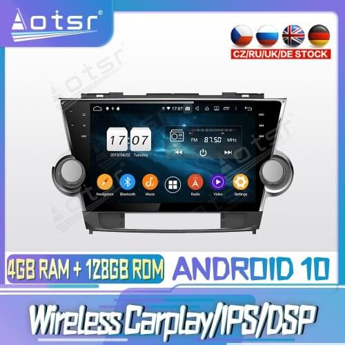 Android 10 PX6 128G For TOYOTA Highlander 2011-2014 DVD GPS Navigation Auto Radio Stereo Video Multimedia Player HeadUnit 2din