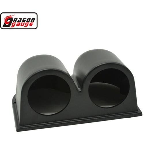 Dragon gauge 52mm Auto Car motorcycle Racing Refit gauge pods black double holes Holder volt gauge meter pods