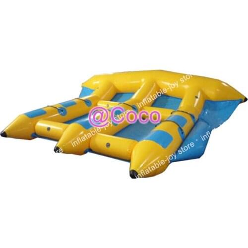 Free air ship to door, Commercial Quality Towable Inflatable Flying Fish, Adults Water Game,Durable Inflatable Banana Boat