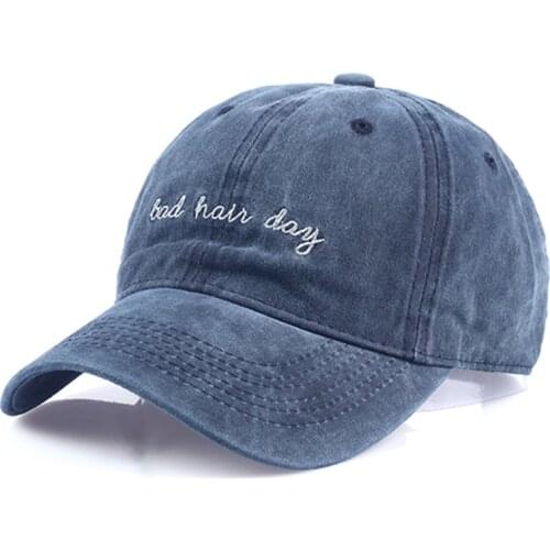 New Bad Hair Day Cap Washed Baseball Cap Women Men Hat Cap Casual Snapback Letter Dad Hat Summer Cotton Adjustable Bone Male