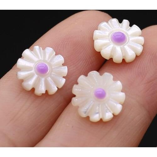 Top Quality Natural SeaShell Beads Sunflower Shape Loose Bead for Jewelry Making Women Necklace Earrings Crafts Accessories