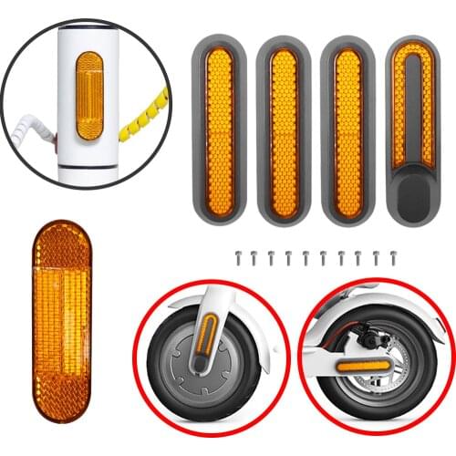 Scooter Wheel Cover Protect Shell For Xiaomi Electric Scooter Pro 2/1s/M365 Pro Front Rear Reflective Tube Night Reflector Parts