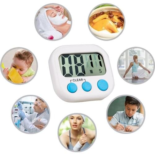 Digital Kitchen Timer Magnetic Backing Stand Alarm Clock Multifunctional Cooking Practical Supplies Tools Kitchen Accessories