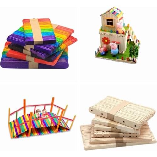 Ice Cream Wooden Sticks Cake Tools DIY Toy Montessori Material Early Education Activity Toddler Toys For Basic Skills Learning