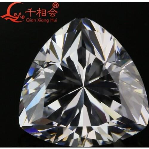 6A quality white color trillion shape for cubic zirconia loose CZ stone made by Qian xiang hui